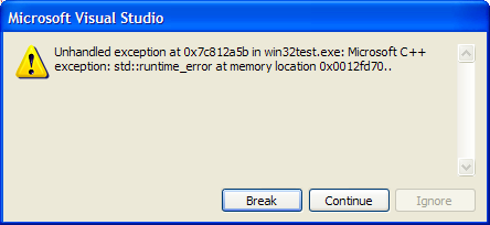 Exception Setting Before
