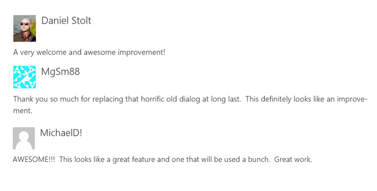 Exception Setting Customer Feedback